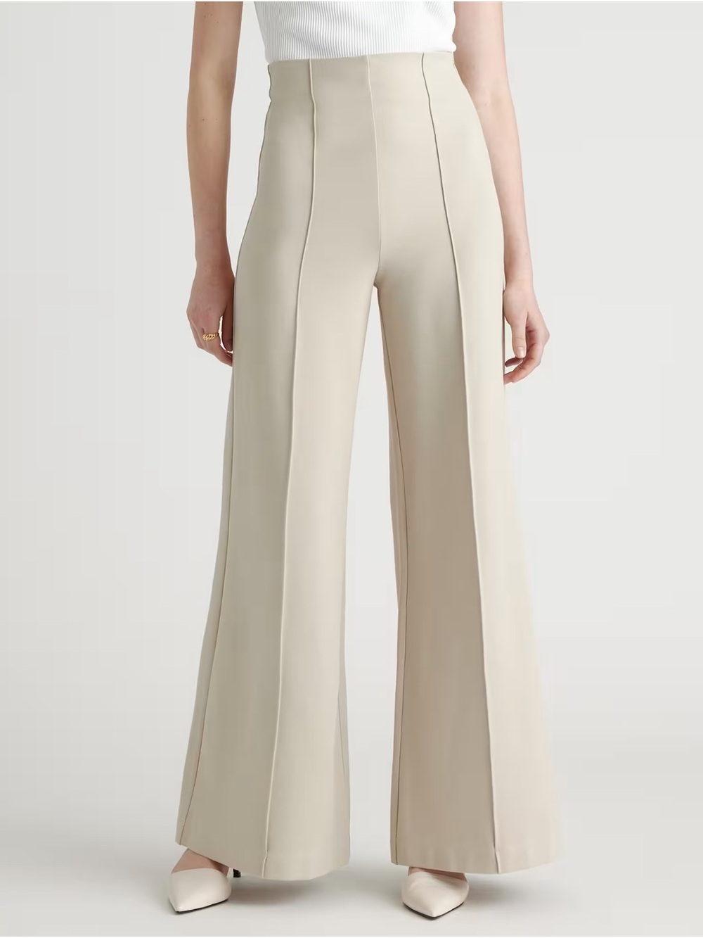 Quince Ultra-Stretch Ponte Super Wide Leg Pants